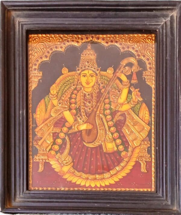 Goddess Saraswathi Tanjore Painting 37X44