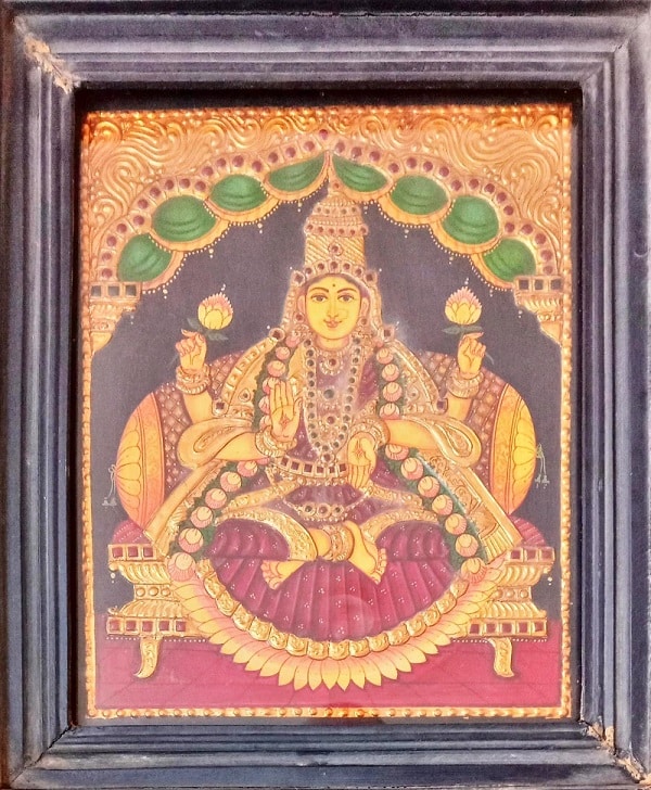 Goddess Sri Lakshmi Tanjore Painting